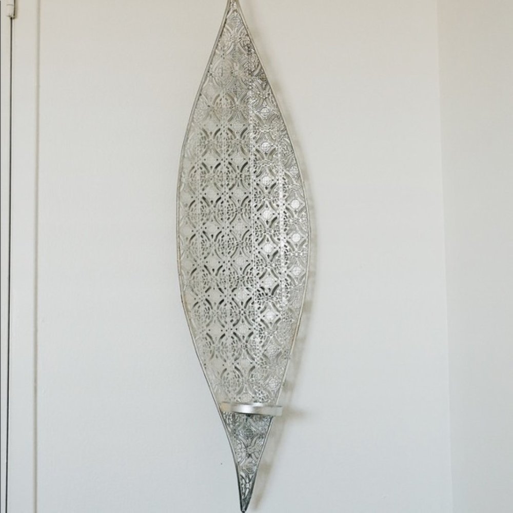 Anthropologie Large Silver Wall Hanging